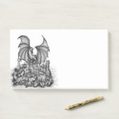 Draak met Zombie Post-it® Notes (Op bureau)