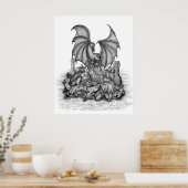 Draak met Zombie Poster (Keuken)