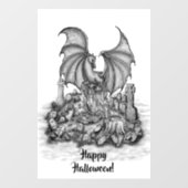 Draak met Zombie Raamsticker (Vel)
