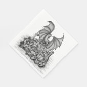 Draak met Zombie Servet (Hoek)