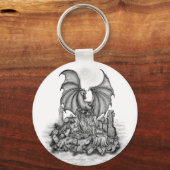 Draak met Zombie Sleutelhanger (Achterkant)