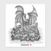 Draak met Zombie Sticker (Vel)