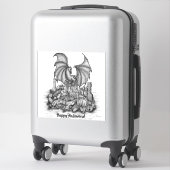Draak met Zombie Sticker (Koffer)