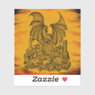 Draak met Zombie Sticker