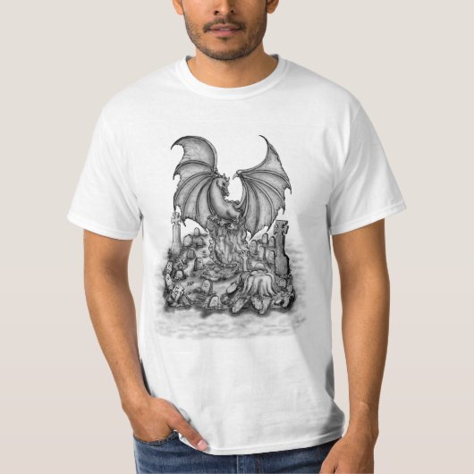 Draak met Zombie T-shirt (Voorkant)