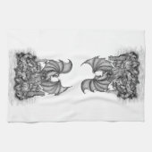 Draak met Zombie Theedoek (Horizontaal)