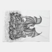 Draak met Zombie Theedoek (Horizontaal)