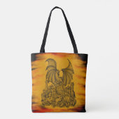 Draak met Zombie Tote Bag (Achterkant)