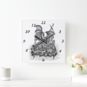 Draak met Zombie Vierkante Klok (Huis)