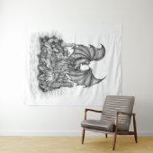 Draak met Zombie Wandkleed (In Situ (horizontaal))