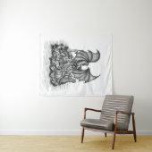 Draak met Zombie Wandkleed (In Situ (horizontaal))