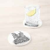 Draak met Zombie Zandsteen Onderzetter (Zijkant)