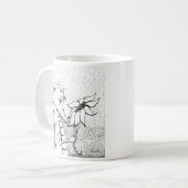 Draak met zonnebloem koffiemok (Voorkant links)