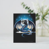 Draak met zwaard briefkaart (Staand voorkant)