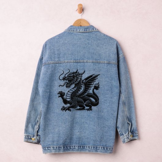 Draak met zwarte kleur denim jacket (Hangar)