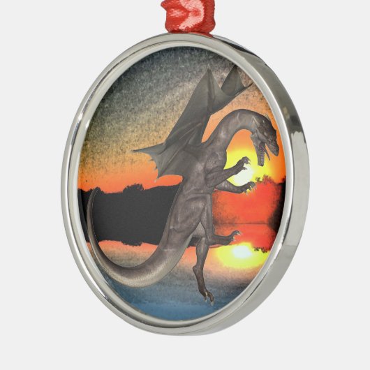 Draak Metalen Ornament (Links)