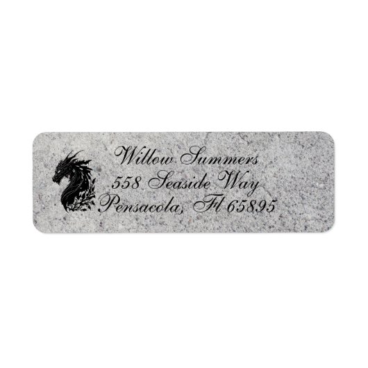 Draak, middeleeuws etiket (Voorkant)