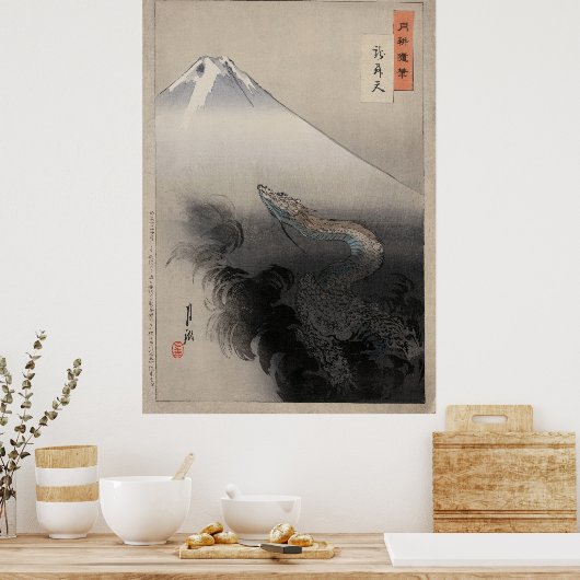 Draak naar de hemel poster (Keuken)