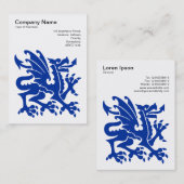 Draak - Navy Blue op wit Visitekaartje (Voorkant / Achterkant)