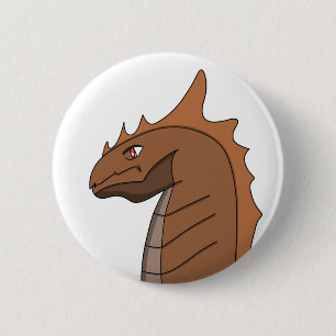 Draak of ander mythisch schepsel ronde button 5,7 cm