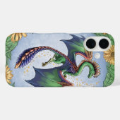 "Draak of Summer" Flowers and Leaves Fantasy Art Case-Mate iPhone Case (Achterkant (horizontaal))