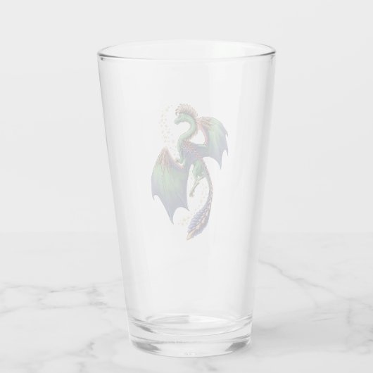 "Draak of Summer" Flowers Fantasy Art Glas (Achterkant)