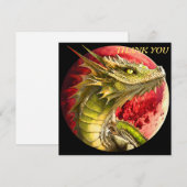 Draak op Bloody Moon Bedankkaart (Voorkant / Achterkant)