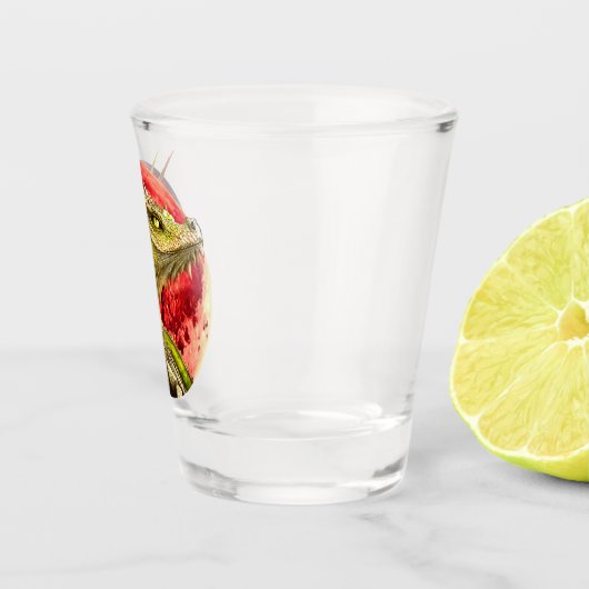 Draak op Bloody Moon Shot Glas (Rechts)