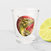 Draak op Bloody Moon Shot Glas (Voorkant)