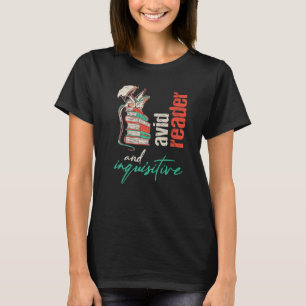 Draak op boeken Eer lezer en nieuwsgierig Voor te T-shirt