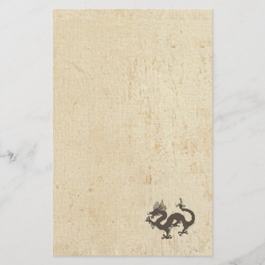 Draak op de oude snuit briefpapier (Voorkant)