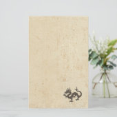 Draak op de oude snuit briefpapier (Staand voorkant)