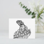 Draak op de rots briefkaart (Staand voorkant)