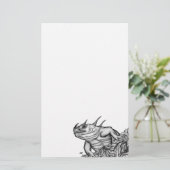 Draak op de rots briefpapier (Staand voorkant)