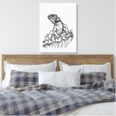 Draak op de Rots Canvas Afdruk (Insitu (Slaapkamer))