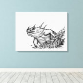 Draak op de Rots Canvas Afdruk (Insitu (Houten vloer))