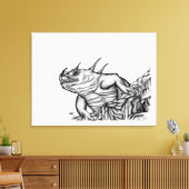 Draak op de rots canvas afdruk (Insitu (Woonkamer))