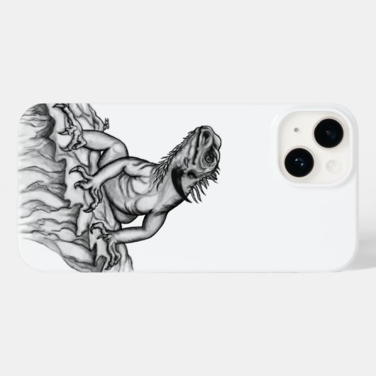 Draak op de rots Case-Mate iPhone case (Achterkant (horizontaal))