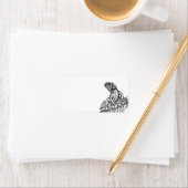 Draak op de rots etiket (Insitu)