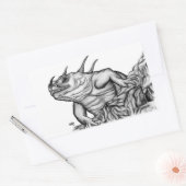 Draak op de rots rechthoekige sticker (Envelop)