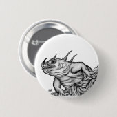 Draak op de rots ronde button 5,7 cm (Voorkant /achterkant)