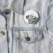 Draak op de rots ronde button 5,7 cm (In situ)