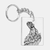 Draak op de rots sleutelhanger (Voorkant Links)