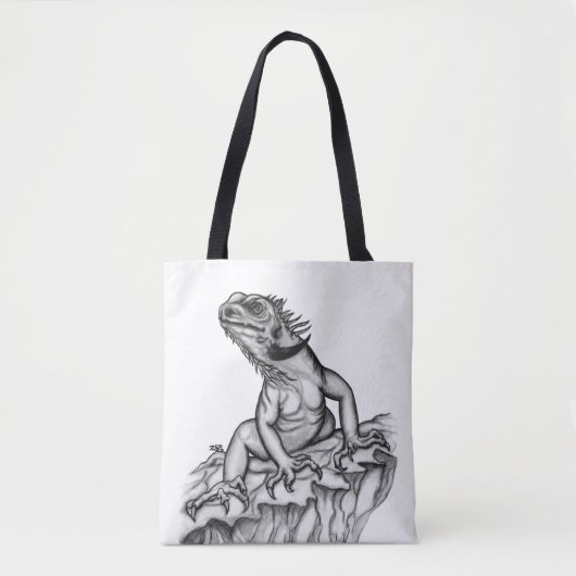 Draak op de rots tote bag (Voorkant)