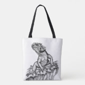 Draak op de rots tote bag (Achterkant)