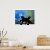 Draak op de wieg poster (Keuken)