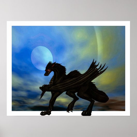 Draak op de wieg poster (Voorkant)