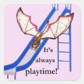 Draak op dia vierkante sticker (Voorkant)