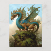 Draak op een Briefkaart van de Fantasy Art (Voorkant)
