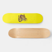 Draak op het Paarse en goudskateboard Persoonlijk Skateboard (Horizontaal)